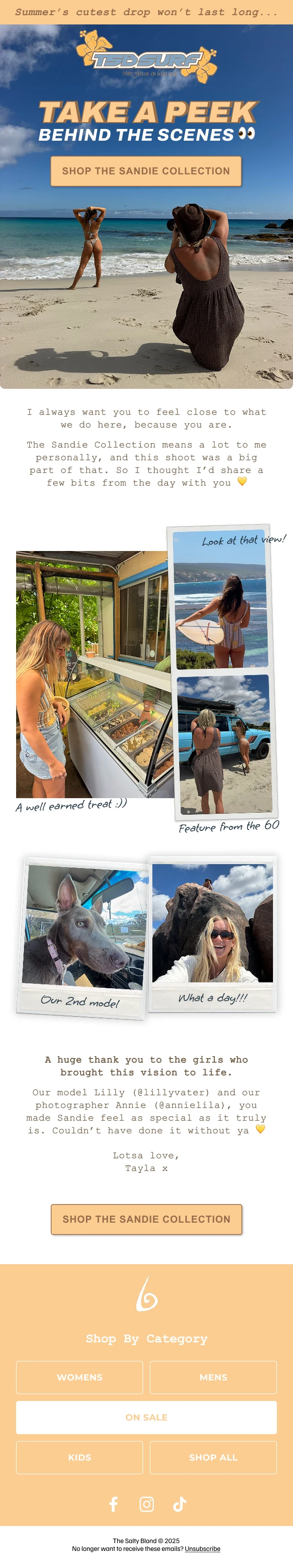 The Salty Blond Surfshop email