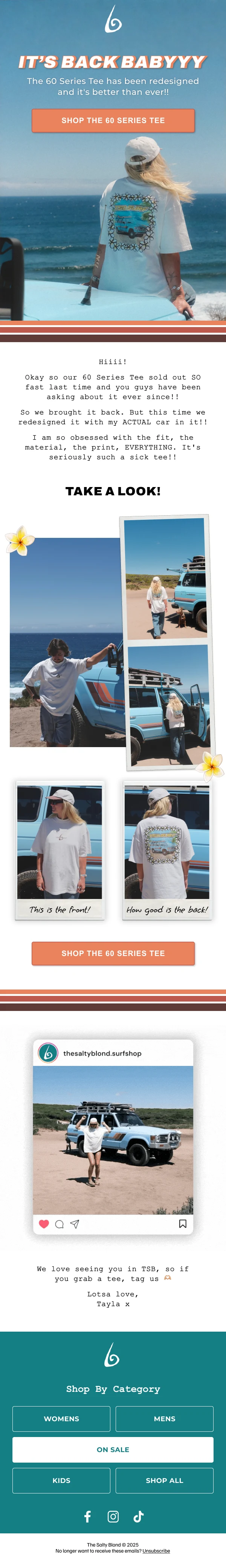 The Salty Blond Surfshop email