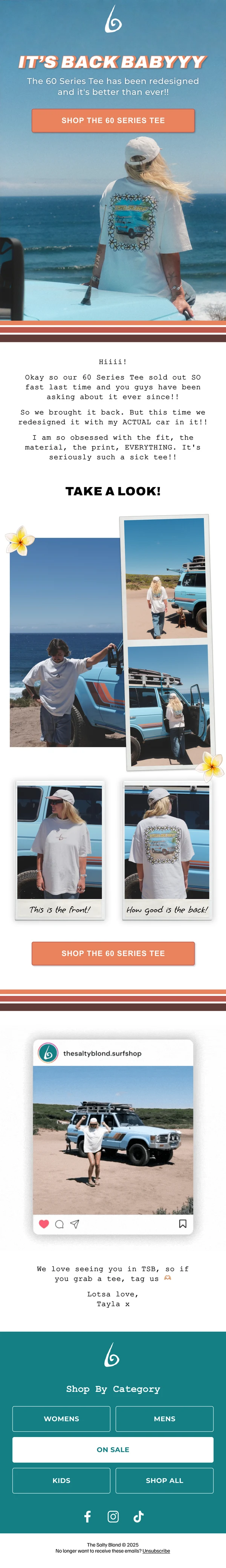 The Salty Blond Surfshop email
