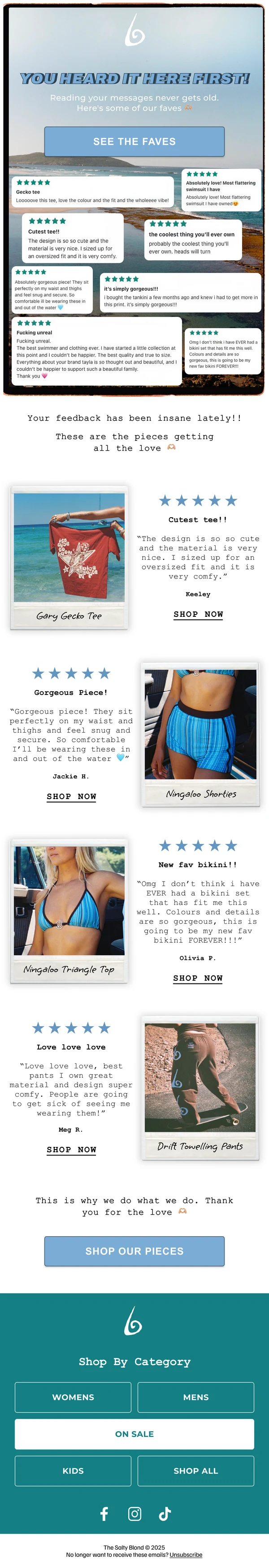 The Salty Blond Surfshop email