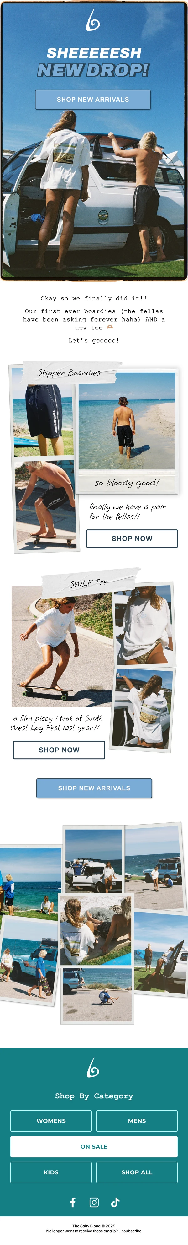 The Salty Blond Surfshop email
