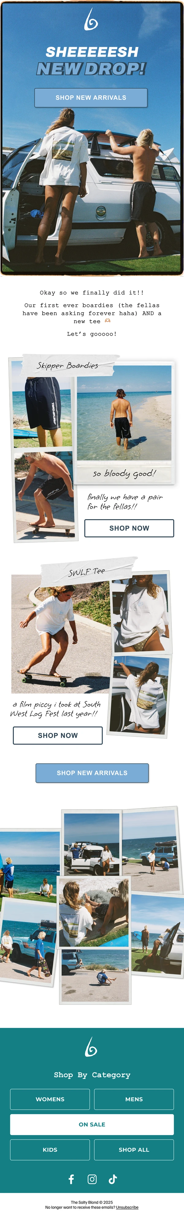 The Salty Blond Surfshop email