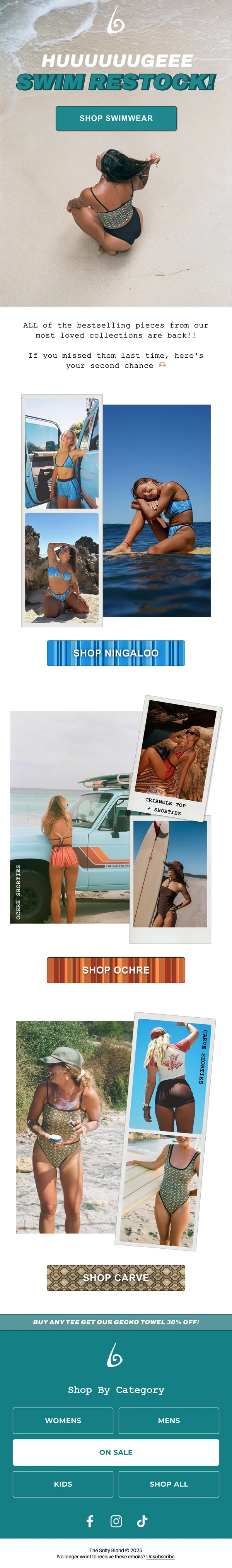 The Salty Blond Surfshop email